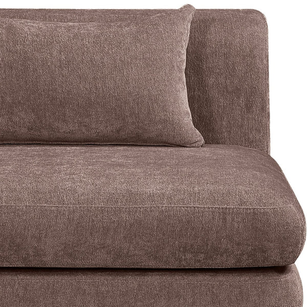 Meridian Furniture Stellar Six Piece Modular Sectional Soft Chenille Upholstery for Open Living Rooms 608Brown-Sec6C