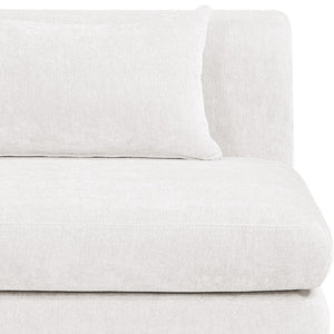 Meridian Furniture Stellar Modular Armless Chair in 570 Gsm Chenille Plush Upholstered Sectional for Living Room Cream 608Cream-Armless