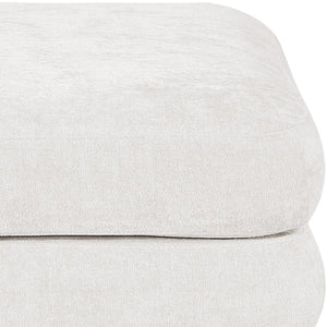 Meridian Furniture Stellar Chenille Upholstered Modular Ottoman Plush Sectional Seating for Contemporary Living Rooms Cream 608Cream-Ott