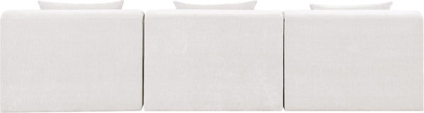 Meridian Furniture Stellar Three Piece Modular Sofa Plush Chenille Upholstery Open Living Room Anchor 608Cream-S114A