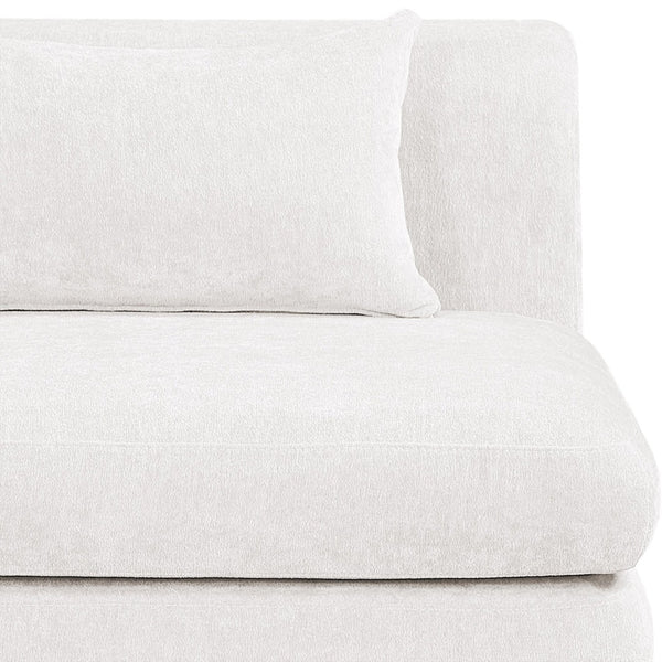 Meridian Furniture Stellar Six Piece Modular Sectional Plush Chenille Lounge Sofa for Large Living Rooms 608Cream-Sec6A