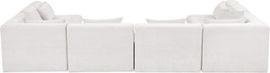 Meridian Furniture Stellar Six Piece Chenille Modular Sectional Plush Cream Upholstery for Open Living 608Cream-Sec6D