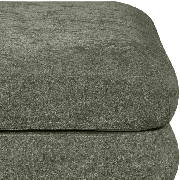 Meridian Furniture Stellar Chenille Upholstered Modular Ottoman Plush Sectional Seating for Contemporary Living Rooms Green 608Green-Ott