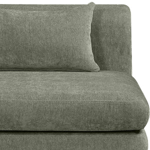 Meridian Furniture Stellar Six Piece Modular Sectional Chenille Upholstered Sofa for Large Living Rooms 608Green-Sec6C