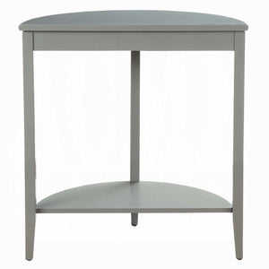 English Elm Justino Half Moon Console Table Gray Melamine Pine Legs Open Shelf Entryway Accent B2726P419746