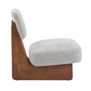 English Elm [set of 2] Beige Polyester Barrel Lounge Chairs with Black Wood Base for Living Room Grey,Walnut N767P373046L