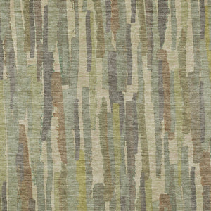 HomeRoots 5' Artichoke Green and Ivory Striped Area Rug - Durable, Washable Design for Indoor and Outdoor Use 9' X 12' 609028