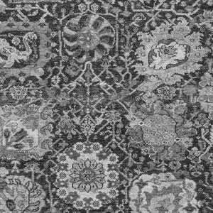 HomeRoots 5' Timeless Gray Damask Indoor Outdoor Area Rug - Elegant, Washable, Durable for Any Space 5' X 8' 609073