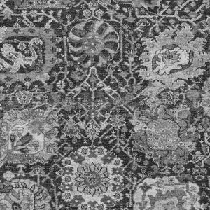 HomeRoots 5' Timeless Gray Damask Indoor Outdoor Area Rug - Elegant, Washable, Durable for Any Space 10' X 14' 609077