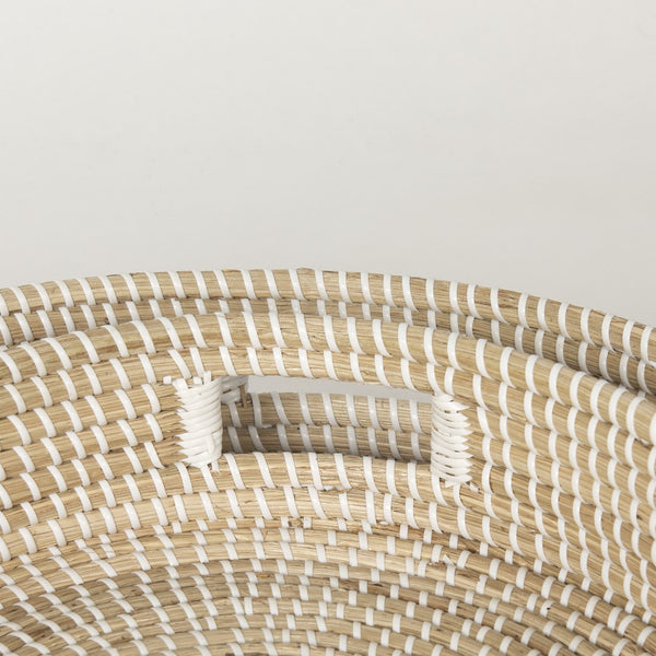 HomeRoots Set of Two Rustic Brown Handmade Wooden Serving Trays with Handles for Stylish Home Décor 609096