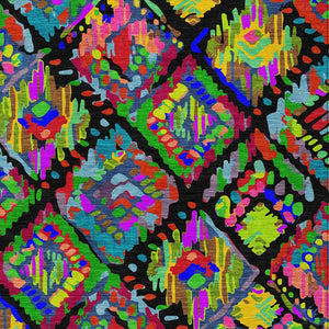 HomeRoots 5' Bold Geometric Indoor Outdoor Area Rug in Black, Yellow & Green - Durable, Washable & Stylish 8' X 10' 609127