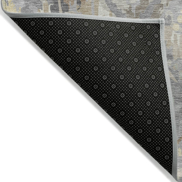 HomeRoots 5' Gray and Brown Geometric Indoor Outdoor Area Rug – Durable, Washable, Stylish for Any Space 5' X 8' 609143