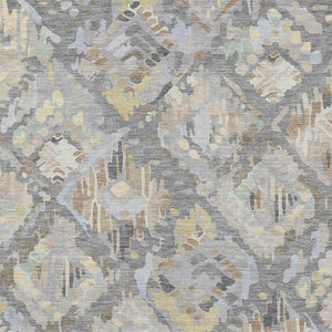 HomeRoots 5' Gray and Brown Geometric Indoor Outdoor Area Rug – Durable, Washable, Stylish for Any Space 10' X 14' 609147