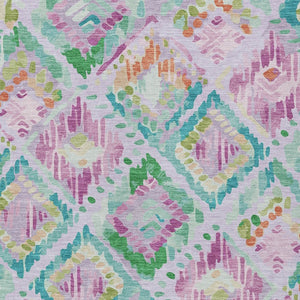 HomeRoots 5' Stylish Lavender and Purple Geometric Area Rug - Durable, Machine-Washable for Indoor/Outdoor Use 10' X 14' 609153