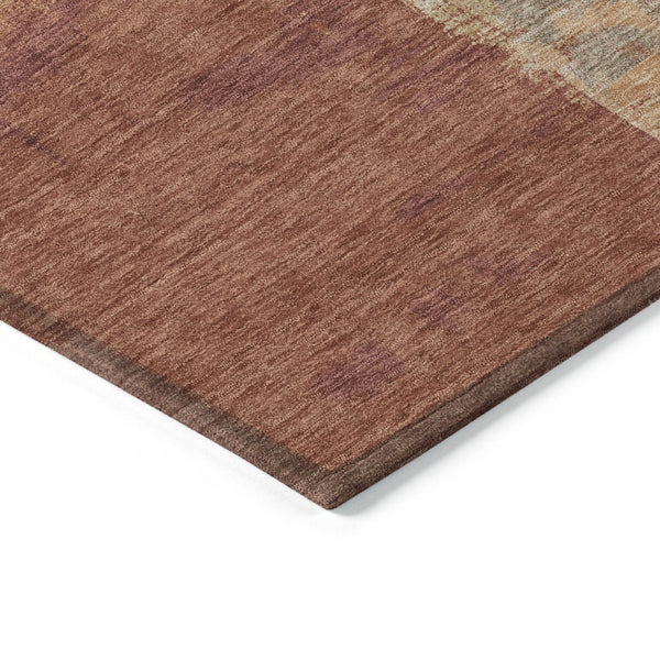 HomeRoots 5' Bold Orange Abstract Area Rug - Durable Indoor/Outdoor Design Perfect for High-Traffic Spaces 9' X 12' 609176