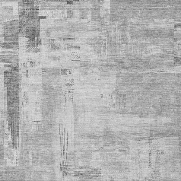 HomeRoots 5' Durable Gray and Off-White Abstract Washable Area Rug for Indoor and Outdoor High-Traffic Use 10' X 14' 609201
