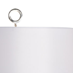 Wildwood Prosperity Dragon Lamp — Hand-Painted Porcelain With Clear Acrylic Base, White Drum Shade Accent 60922