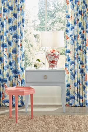 Wildwood Prosperity Dragon Lamp — Hand-Painted Porcelain With Clear Acrylic Base, White Drum Shade Accent 60922