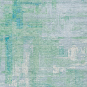 HomeRoots 5' Sky Blue Abstract Washable Indoor Outdoor Area Rug - Stylish, Durable, and Easy to Clean for Any Space 5' X 8' 609221