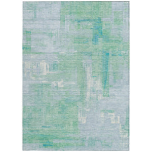 HomeRoots 5' Sky Blue Abstract Washable Indoor Outdoor Area Rug - Stylish, Durable, and Easy to Clean for Any Space 8' X 10' 609223