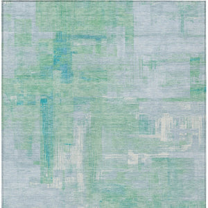 HomeRoots 5' Sky Blue Abstract Washable Indoor Outdoor Area Rug - Stylish, Durable, and Easy to Clean for Any Space 8' X 10' 609223