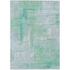 HomeRoots 5' Sky Blue Abstract Washable Indoor Outdoor Area Rug - Stylish, Durable, and Easy to Clean for Any Space 10' X 14' 609225