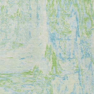 HomeRoots 5' Modern Abstract Mint Green and Blue Area Rug for Indoor Outdoor Use - Durable and Washable Design 5' X 8' 609275