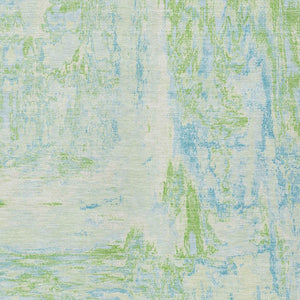 HomeRoots 5' Modern Abstract Mint Green and Blue Area Rug for Indoor Outdoor Use - Durable and Washable Design 8' X 10' 609277