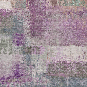 HomeRoots 5' Vibrant Lavender and Purple Abstract Area Rug - Washable Design for Indoor and Outdoor Spaces 8' X 10' 609307
