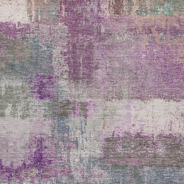 HomeRoots 5' Vibrant Lavender and Purple Abstract Area Rug - Washable Design for Indoor and Outdoor Spaces 9' X 12' 609308