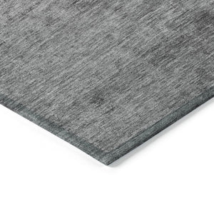 HomeRoots 5' Modern Abstract Gray and Smoky Black Washable Area Rug for Indoor and Outdoor Spaces 8' X 10' 609319