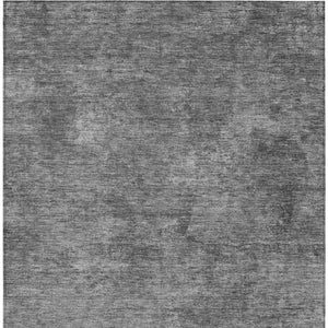 HomeRoots 5' Modern Abstract Gray and Smoky Black Washable Area Rug for Indoor and Outdoor Spaces 10' X 14' 609321