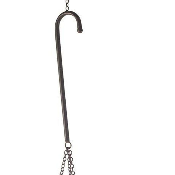 HomeRoots 42" Black Distressed Woven Metal Lantern Candle Holder - Handcrafted Artisanal Wall Decor for Any Space 609325