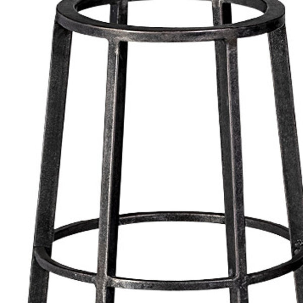 HomeRoots 30" Black Distressed Geometric Metal Lantern Candle Holder – Stylish Ambient Light for Any Space 609326