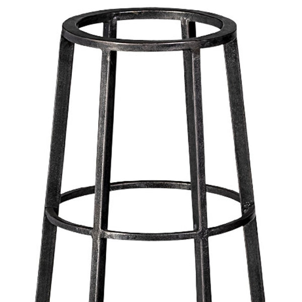 HomeRoots 30" Black Distressed Geometric Metal Lantern Candle Holder – Stylish Ambient Light for Any Space 609326