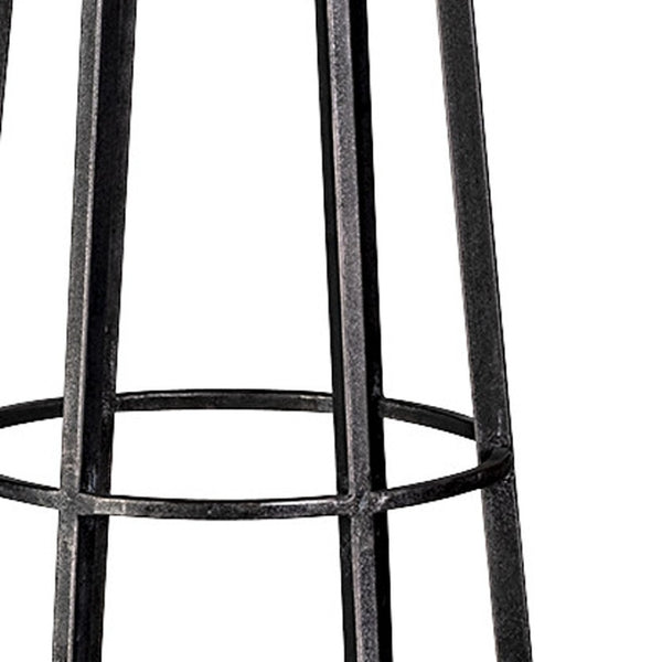 HomeRoots 40" Black Distressed Geometric Metal Lantern Candle Holder - Handmade Decor for Any Room or Event 609327