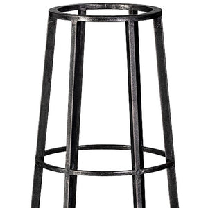 HomeRoots 40" Black Distressed Geometric Metal Lantern Candle Holder - Handmade Decor for Any Room or Event 609327