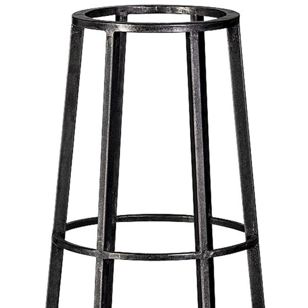 HomeRoots 40" Black Distressed Geometric Metal Lantern Candle Holder - Handmade Decor for Any Room or Event 609327