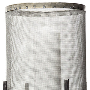 HomeRoots Set of Two Black Distressed Geometric Metal Lantern Holders – Modern Décor for Ambient Lighting 609331
