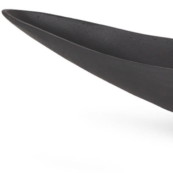 HomeRoots 32" Black Metal Oval Centerpiece Bowl - Modern-Rustic Decorative Accent for Stylish Home Decor 609344