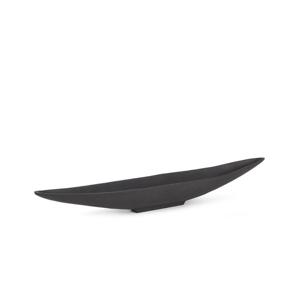 HomeRoots 32" Black Metal Oval Centerpiece Bowl - Modern-Rustic Decorative Accent for Stylish Home Decor 609344