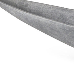 Homeroots 32" Gray Cast Aluminum Oval Centerpiece Bowl – Modern Handmade Decorative Tray For Unique Home Style   609346