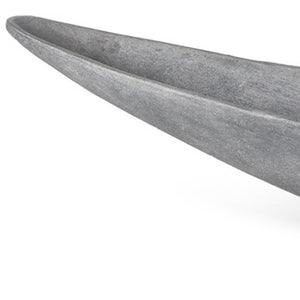 Homeroots 32" Gray Cast Aluminum Oval Centerpiece Bowl – Modern Handmade Decorative Tray For Unique Home Style   609346