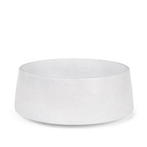 HomeRoots 14" Whitewashed Mango Wood Round Centerpiece Bowl - Handmade, Versatile Decor for Modern Spaces 609348