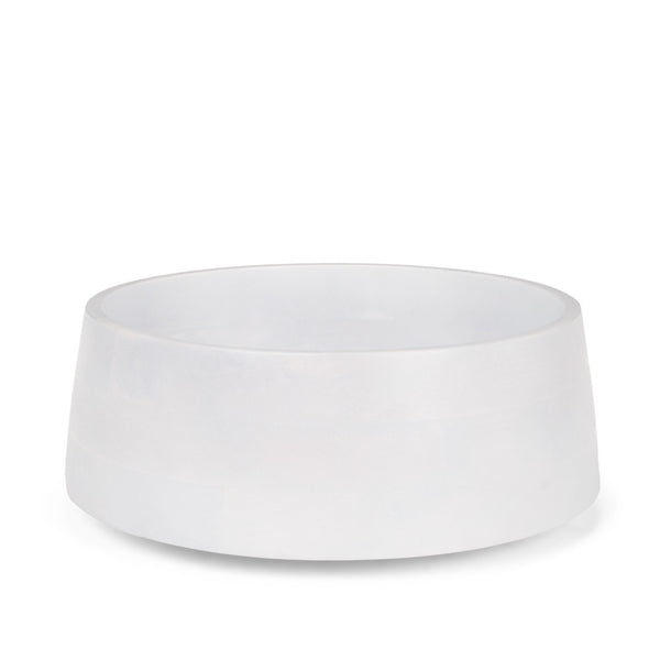 HomeRoots 14" Whitewashed Mango Wood Round Centerpiece Bowl - Handmade, Versatile Decor for Modern Spaces 609348