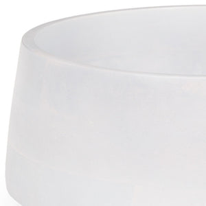 Homeroots 14" White Wood Round Centerpiece Bowl - Handcrafted Elegance For Your Table, Versatile Home Decor Piece   609348