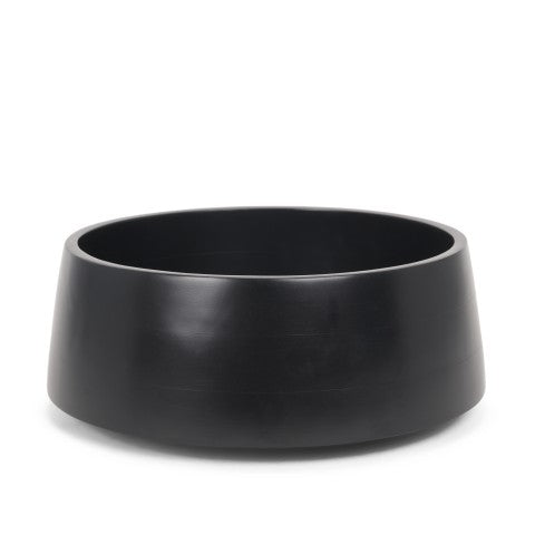 Homeroots 14" Black Wood Round Centerpiece Bowl – Handmade Elegance For Dining, Versatile Home Decor & Serving   609349