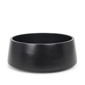 Homeroots 14" Black Wood Round Centerpiece Bowl – Handmade Elegance For Dining, Versatile Home Decor & Serving   609349