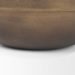 HomeRoots 11" Brass Metal Round Centerpiece Bowl - Elegant Decorative Accent for Dining, Serving & Gifting 609350