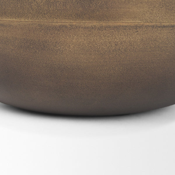 HomeRoots 11" Brass Metal Round Centerpiece Bowl - Elegant Decorative Accent for Dining, Serving & Gifting 609350